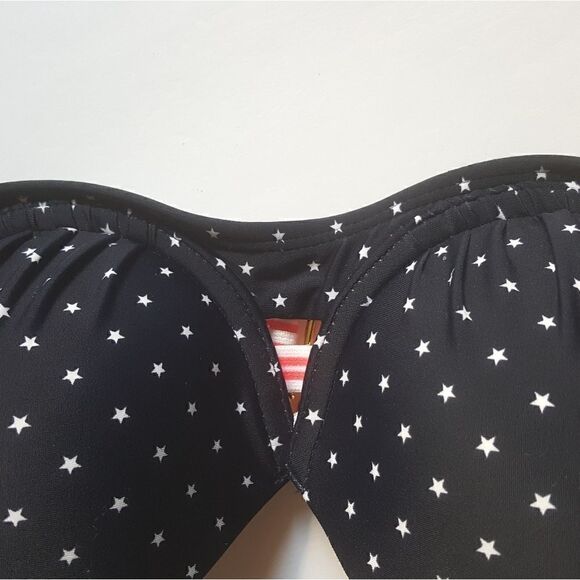 ARIZONA Swimsuit Bikini Top Strapless Stars Underwire New Womens Size Small - Picture 3 of 6